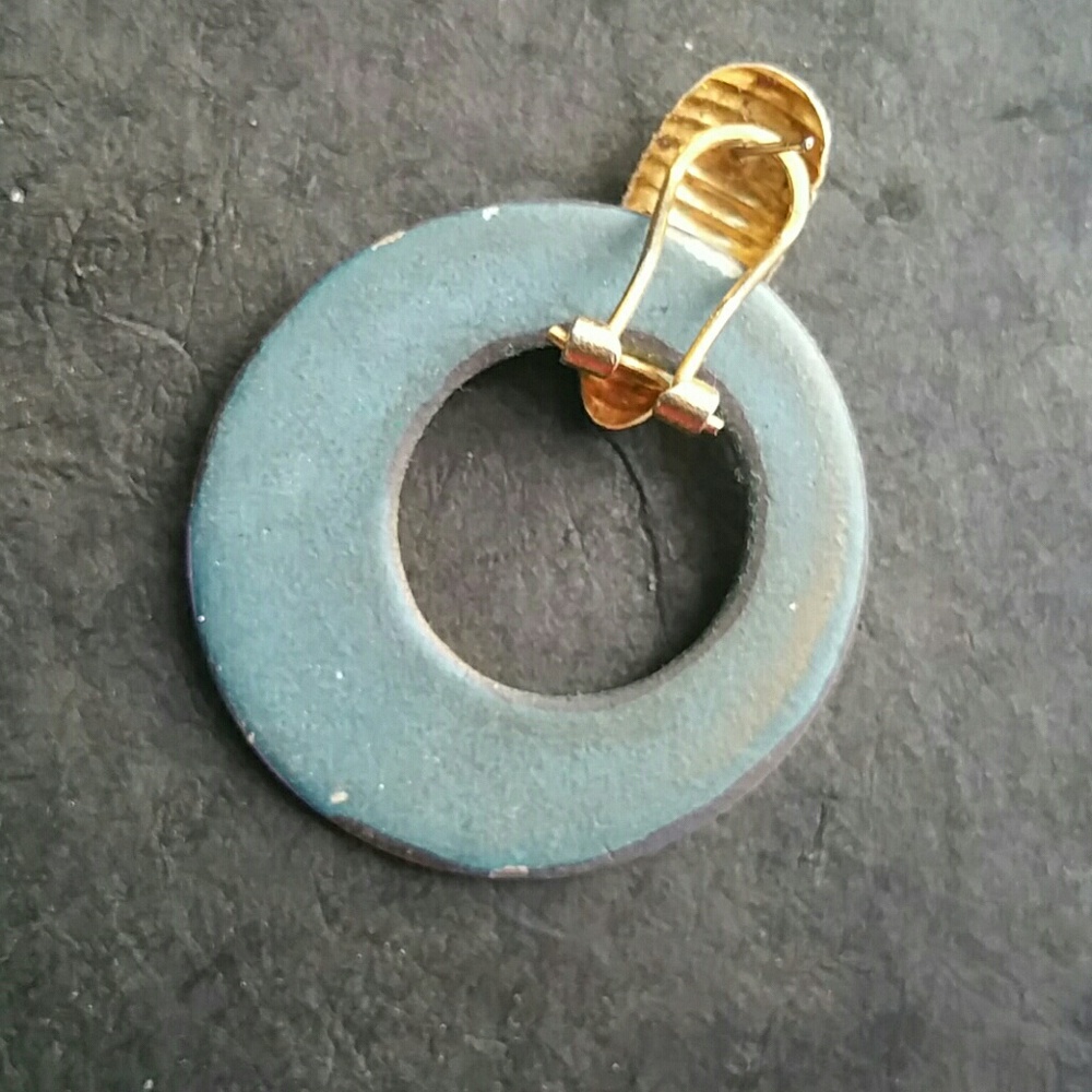 Vintage ceramic earrings - Picture 2 of 4